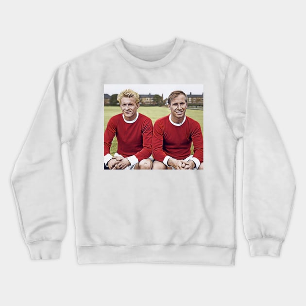 Denis Law & Bobby Charlton Crewneck Sweatshirt by AndythephotoDr